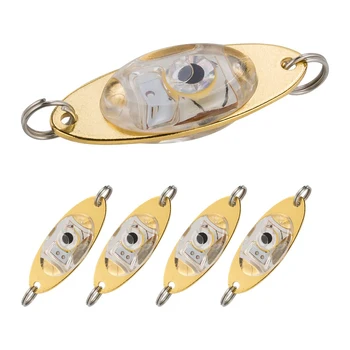5VNT LED Žvejybos Masalas Rinkinys Giliai Lašas Žvejybos Žibintai LED Žvejybos Šaukštai po vandeniu Flasher Diamond Žibintai Velkamosiomis Jaukų
